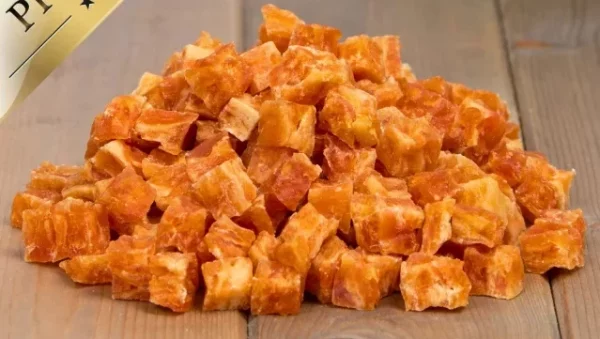 Hühnerbrustwürfel mit Fisch