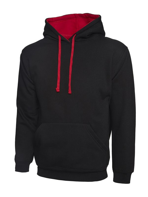 Zweifarbiger Hoodie Tierschutz bedruckt