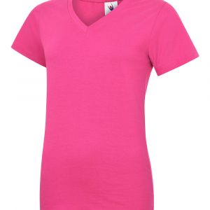 Damen T-Shirt V-Ausschnitt Tierschutz bedruckt